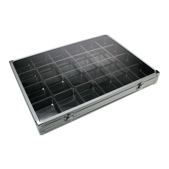 Aluminum Display Case 24 Compartments