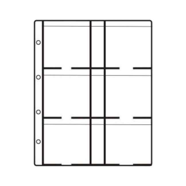 LK Super Coin Page for 6 coin holders 67x67 mm