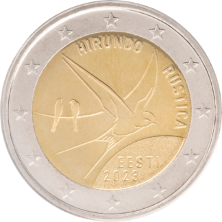Estonia 2€ 2023 the barn swallow