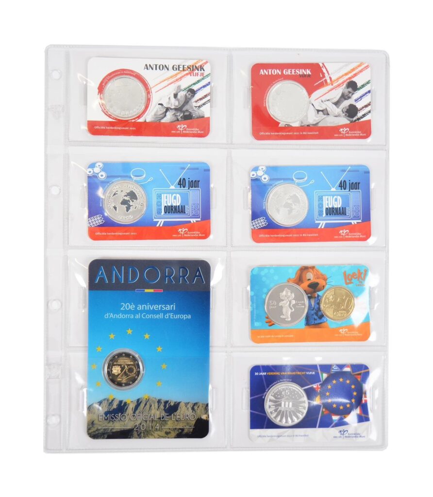 GM8 Super (5x) extra strong insert sheets for coin cards