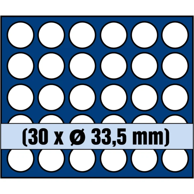 Small coin tray for 5€ coins in capsule