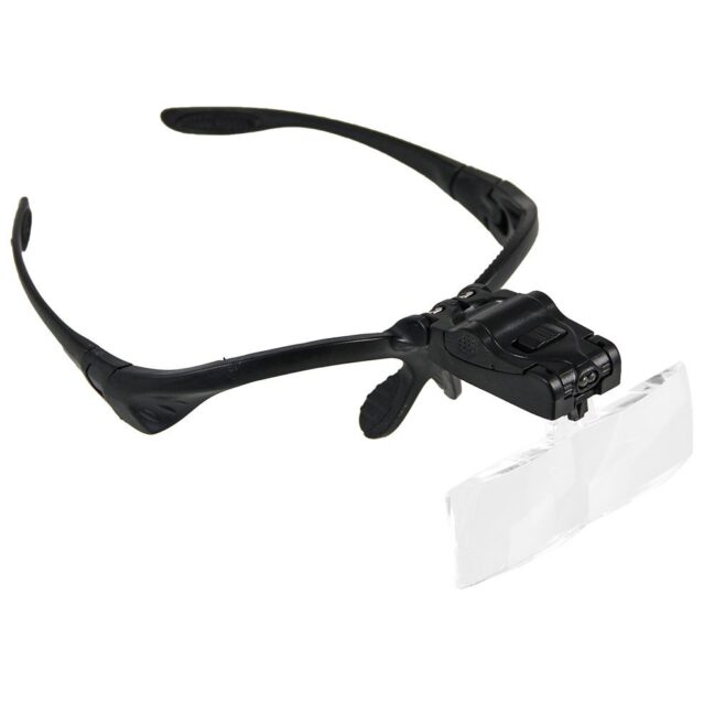 LED suurendusprillid sangadega