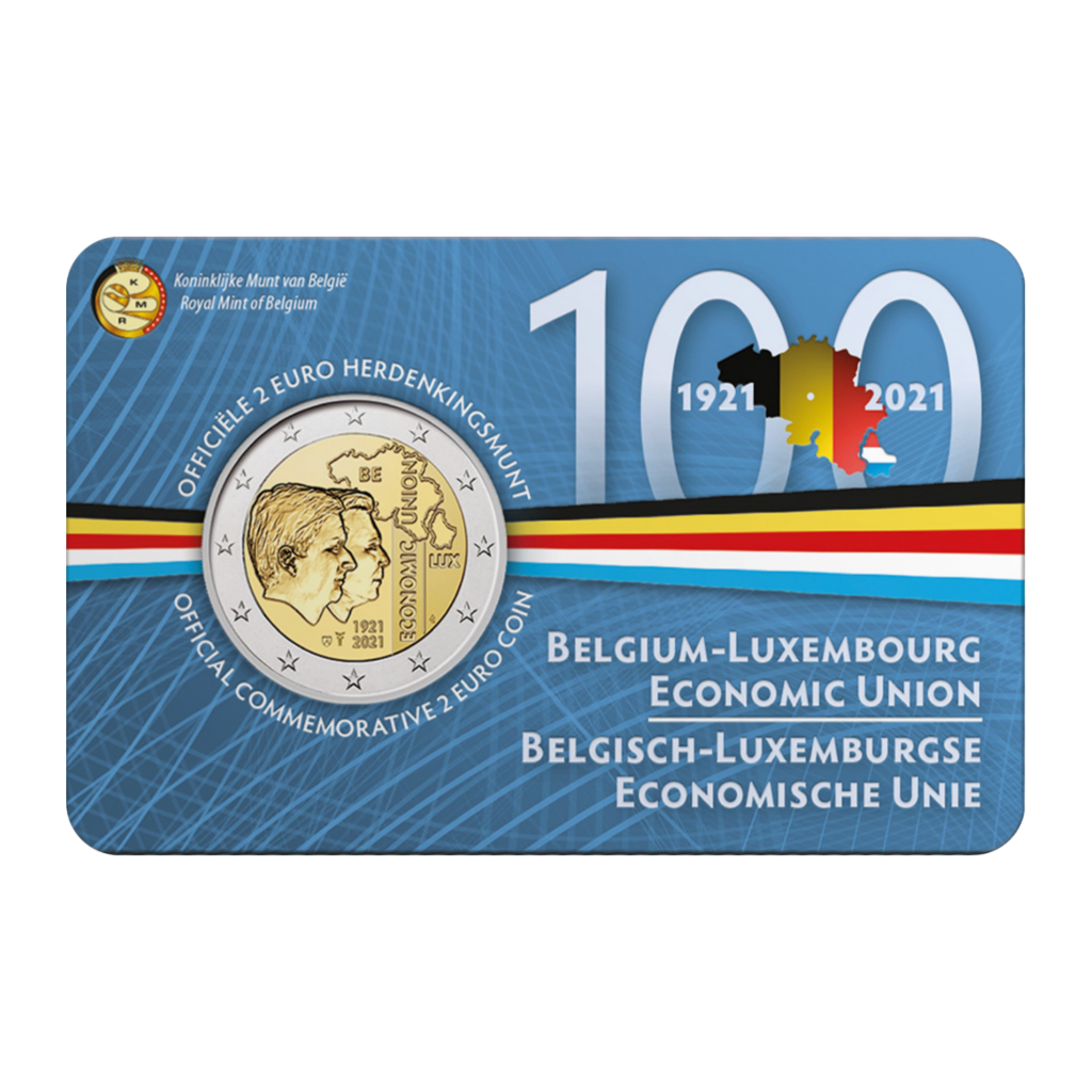 Belgia 2€ 2021 BE-LU mündikaart