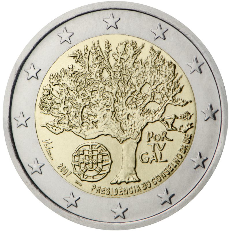 Portugal 2€ 2007 eesistumine