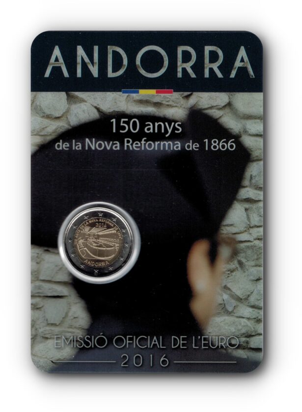 Andorra 2€ 2016 uus reform mündikaart