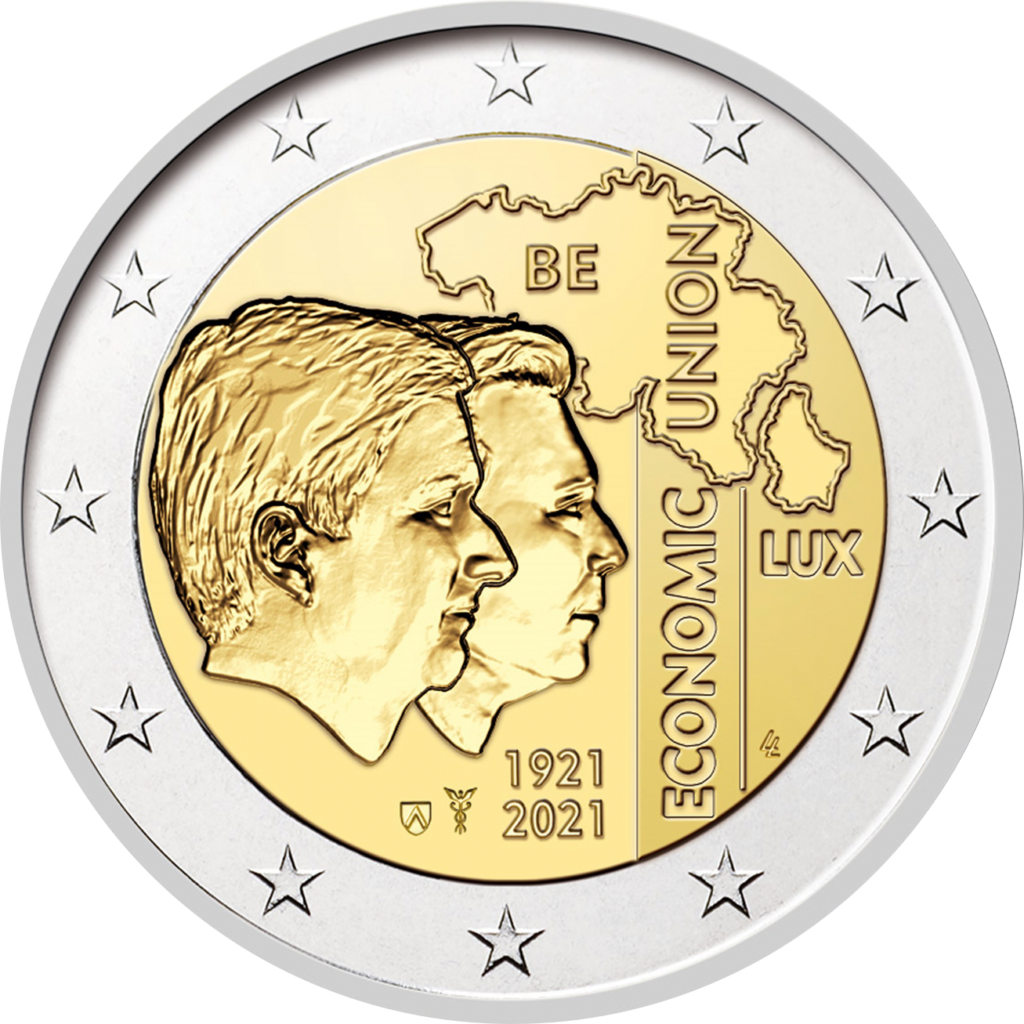 Belgia 2€ 2021 BE-LU mündikaart