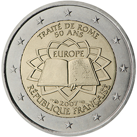 Prantsusmaa 2€ 2007 Rooma leping