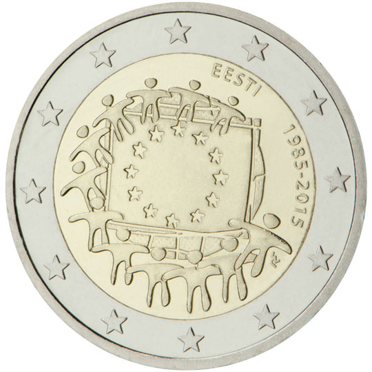 Eesti 2€ 2015 EL lipp